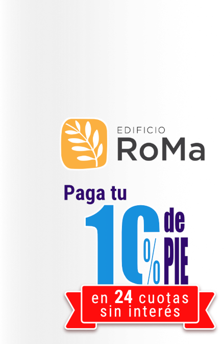Edificio Roma, Promoción 10% de pie en 24 cuotas